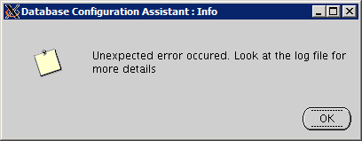 DBCA error